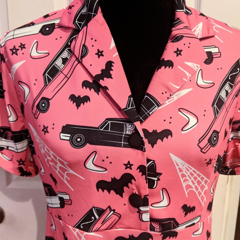 Rockabilly Bubble Gum Pink Hurst Dress